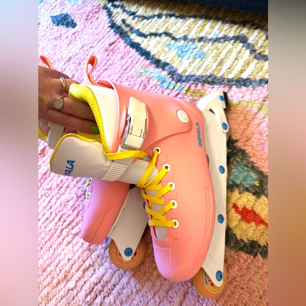 Impala Women's Pink Inline Roller Skates - Yellow Accents - Picture 3 of 6